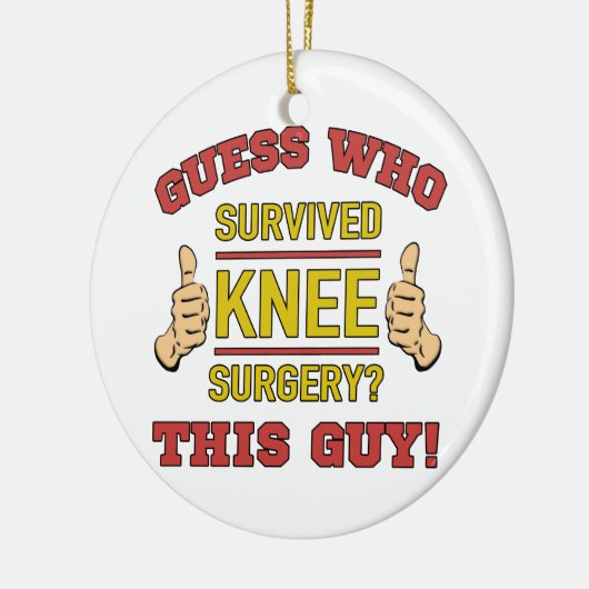 Funny Knee Operation Keramik Ornament (Links)