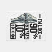 Funny Knee Replacement I'm Like 90% Human 10% Robo Fleecedecke (Vorderseite (Horizontal))