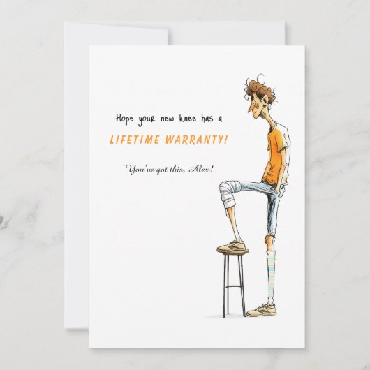 Funny Knee Surgery Get Well Card – Rock This Joint Einladung (Vorderseite)