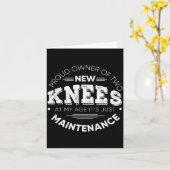 Funny Knee Surgery Proud Owner Of New Knees Gift  Karte (Gelbe Blume)