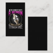 Funny Knie Operation Erholung Hospital Visitenkarte (Vorne/Hinten)