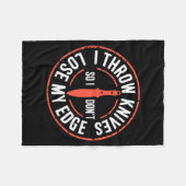 Funny Knife Thrower I Throw Knives Fleecedecke (Vorderseite (Horizontal))
