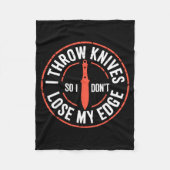 Funny Knife Thrower I Throw Knives Fleecedecke (Vorderseite)