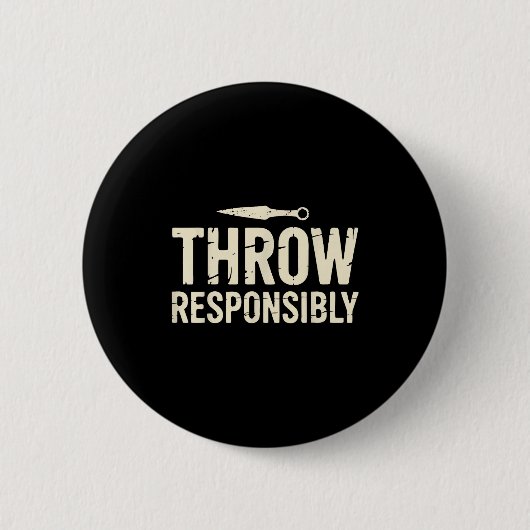 Funny Knife Throwing Button (Vorderseite)