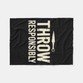 Funny Knife Throwing Fleecedecke (Vorderseite (Horizontal))