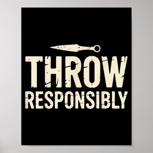 Funny Knife Throwing Poster (Vorne)