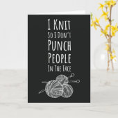 Funny Knitter Cards Spaß Knitter Karte (Gelbe Blume)