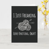 Funny Knitter Cards Spaß Knitter Wool Karte (Gelbe Blume)