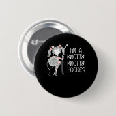 Funny Knitter Crafting Strickgarn Lover Button (Vorne & Hinten)