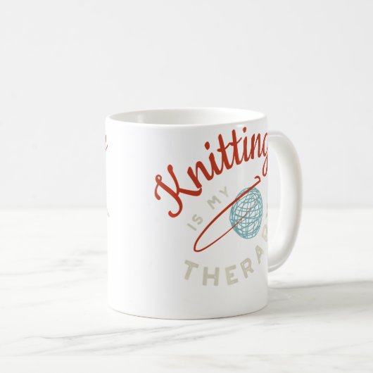 Funny Knitter Design Love To Knit Knitting Kaffeetasse (VorderseiteRechts)
