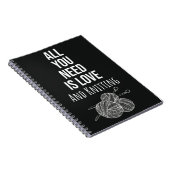 Funny Knitter Geschenk für Knitter Typografie für  Notizblock (Rechte Seite)