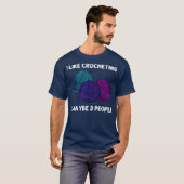 Funny Knitter Geschenk für Männer Crochet Garne T-Shirt (Vorne ganz)