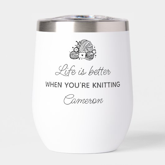 Funny Knitter Geschenk, Knitter Zitat Personalisie (Vorderseite)