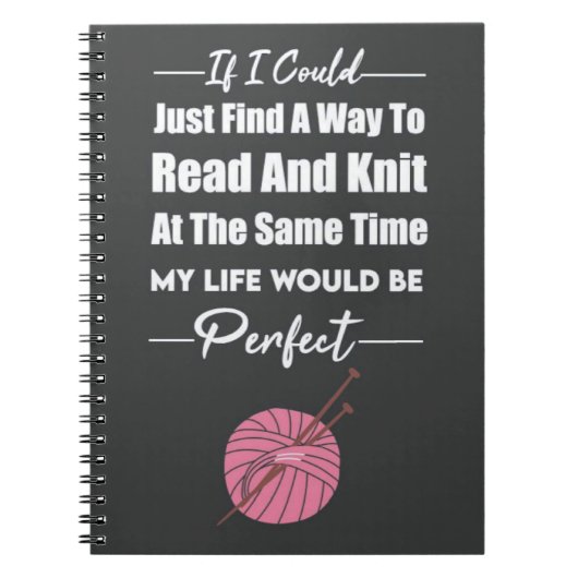 Funny Knitter Geschenke Handgarn Knitter Hobby Notizblock (Vorderseite)