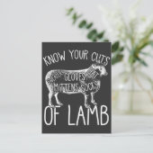 Funny Knitter Mama Häkelchen Lamb Wollgarn Knitter Postkarte (Stehend Vorderseite)