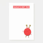 Funny Knitter Post-it Klebezettel (Vorderseite)