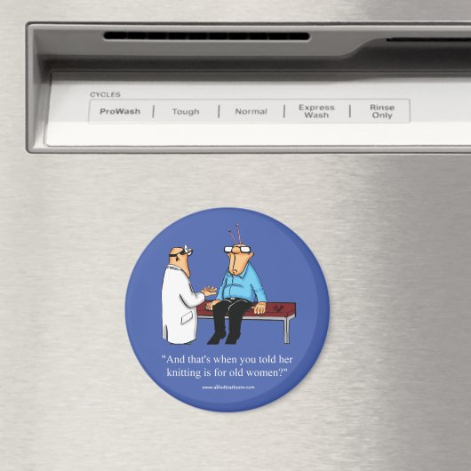 Funny Knitter Spaß Magnet Gefallen (In Situ (Geschirrspüler))