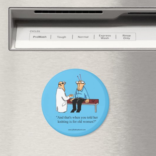 Funny Knitter Spaß Magnet Geschenk (In Situ (Geschirrspüler))