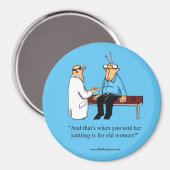 Funny Knitter Spaß Magnet Geschenk (Vorderseite/Rückseite)