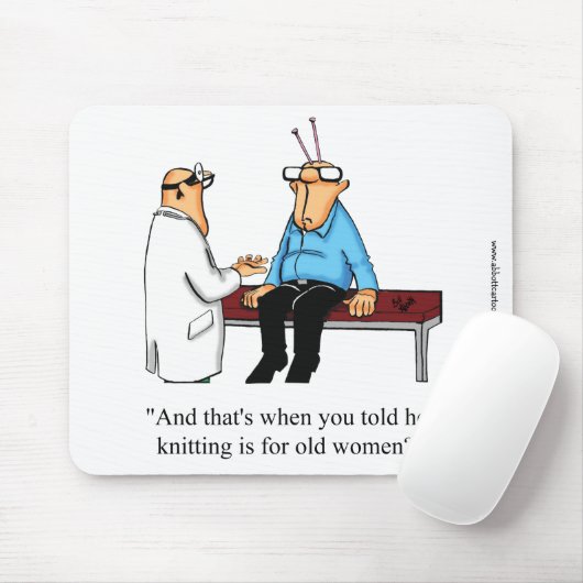 Funny Knitter Spaß Mouse Pad Mousepad (Mit Mouse)