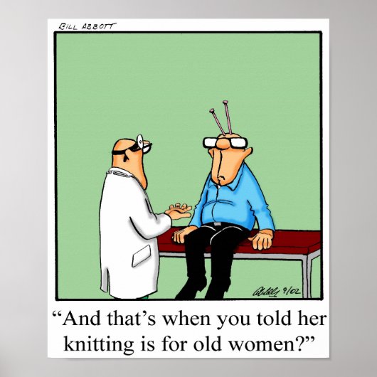 Funny Knitter Spaß Poster Gifft (Vorne)