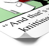 Funny Knitter Spaß Poster Gifft (Ecke)