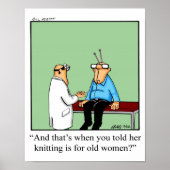 Funny Knitter Spaß Poster Gifft (Vorne)