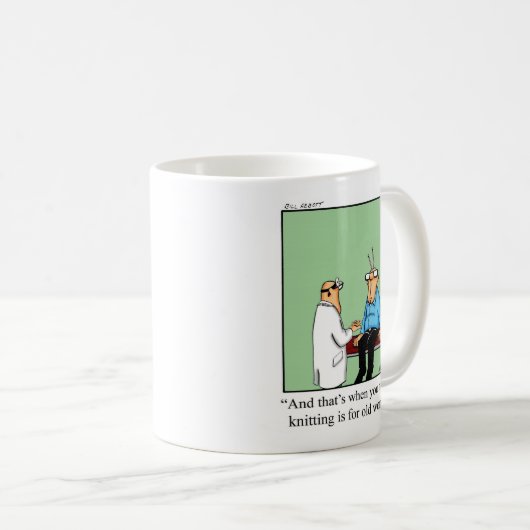 Funny Knitter Spaß Tasse Geschenk (VorderseiteRechts)