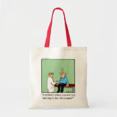 Funny Knitter Spaß Tote Tasche (Vorne)