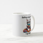Funny Knitter Tasse Superpower Cat (VorderseiteRechts)