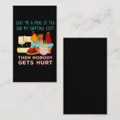 Funny Knitter Teetrinker Comedian Familienmitglied Visitenkarte (Vorne/Hinten)