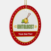 Funny Knittern Keramik Ornament (Rechts)