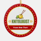 Funny Knittern Keramik Ornament (Vorne)