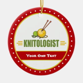 Funny Knittern Keramik Ornament