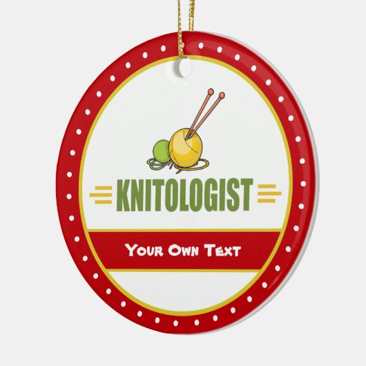 Funny Knittern Keramik Ornament (Links)