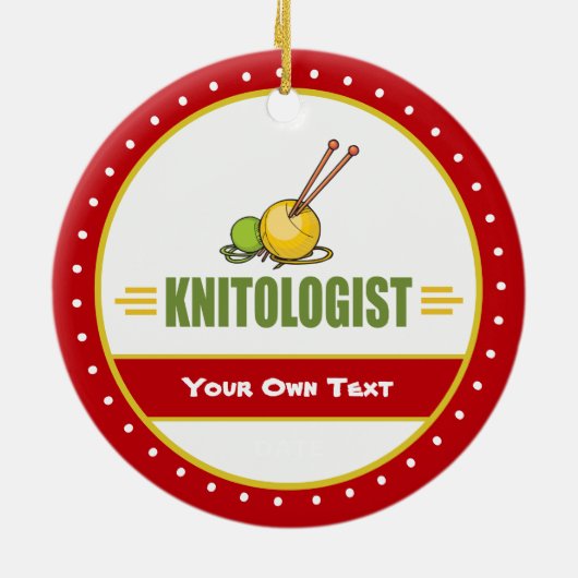 Funny Knittern Keramik Ornament (Hinten)