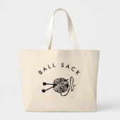 Funny Knitting Ball Sack Jumbo Stoffbeutel (Vorne)