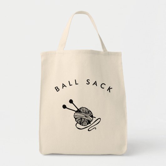 Funny Knitting Ball Sack Tragetasche (Vorne)