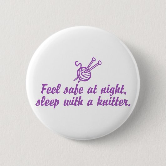 Funny Knitting Button (Vorderseite)