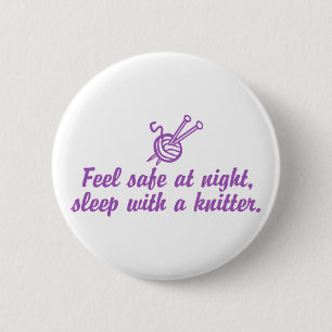 Funny Knitting Button