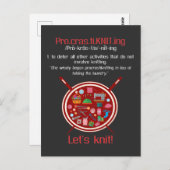 Funny Knitting Ehefrau Lasse Strick Crafter Postkarte (Vorne/Hinten)