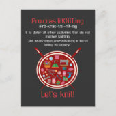 Funny Knitting Ehefrau Lasse Strick Crafter Postkarte (Vorderseite)