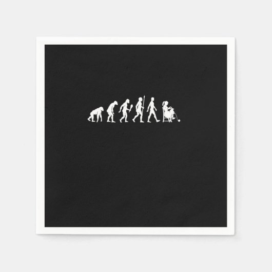 Funny Knitting Evolution Knitter Gift Idea Serviette (Vorderseite)