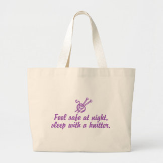 Funny Knitting Jumbo Stoffbeutel