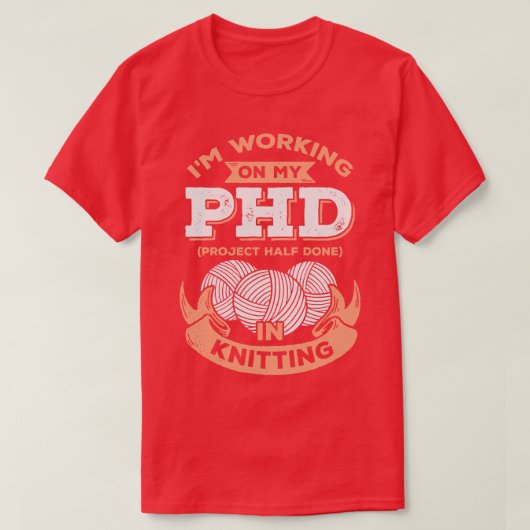 Funny Knitting Lover Hob T-Shirt (Design vorne)