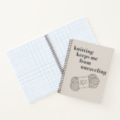 Funny Knitting Projekt Zitat Personalisierter Name Notizblock (Innenseite)