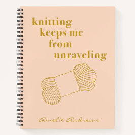 Funny Knitting Quote Strick Garn Spaß Personalisie Notizblock