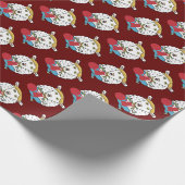Funny Knitting Sheep Geschenkpapier (Ecke)