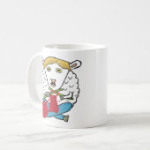 Funny Knitting Sheep Kaffeetasse (Vorderseite Links)