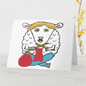 Funny Knitting Sheep Karte (Gelbe Blume)